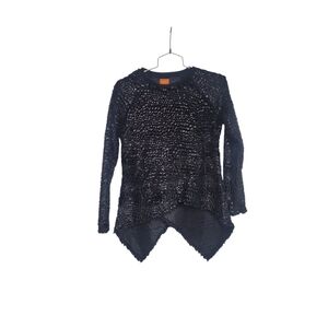 DEELA Black Textured Women Top